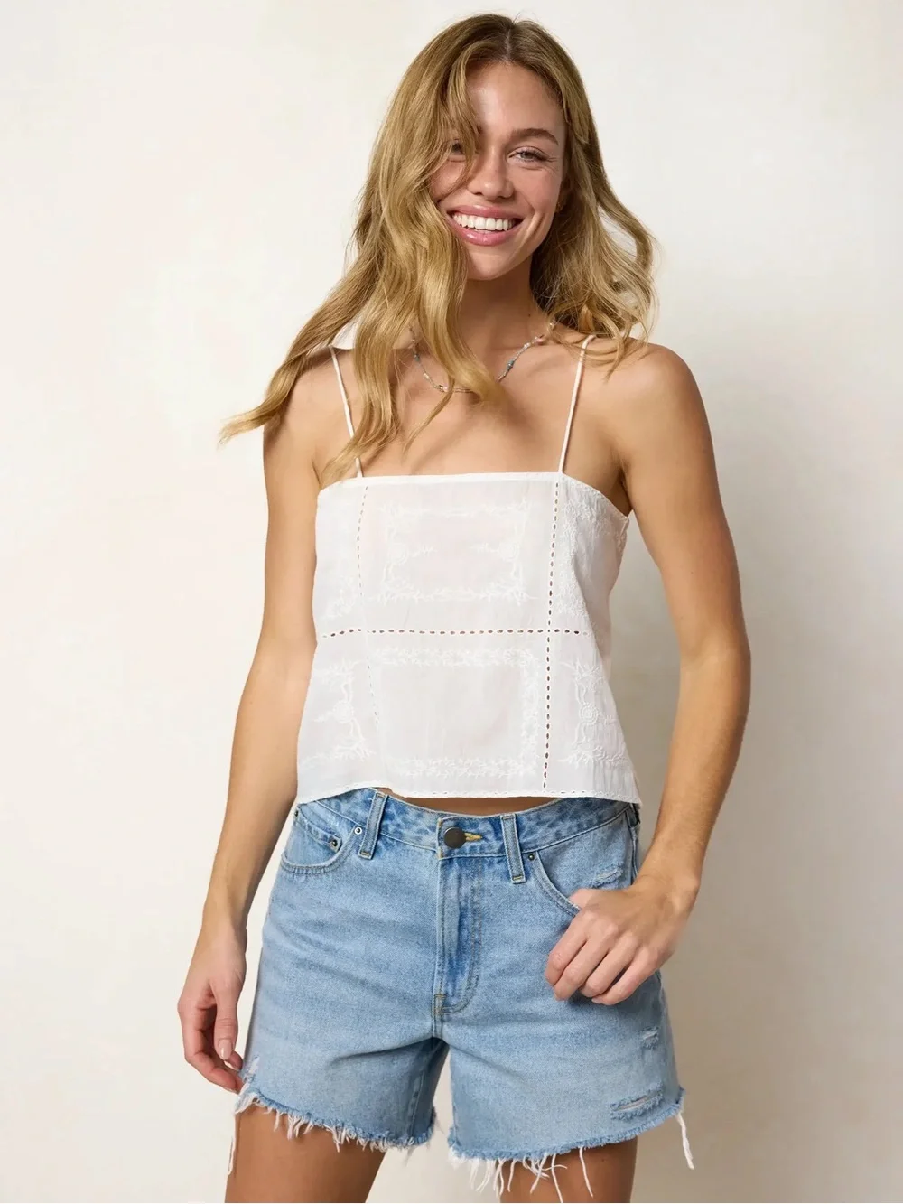 Natural Life Ada Cotton Top White XS NEW WITH TAGS NWT